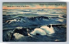 Watch Hill RI- Rhode Island, Greetings, Antique Souvenir, Vintage c1946 Postcard picture
