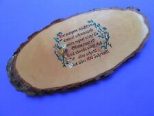 Vtg.Wooden Wall Plaque German Proverb 