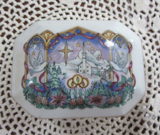 Vtg Heritage House 1989 Melodies of Christmas O Holy Night Porcelain Music Box picture