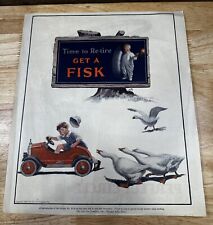 The Fisk Tire Company “Time To Re-tire, Get A Fisk” Advertising Print picture