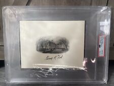 President Gerald Ford Signed White House Engraving Psa 10 Slabbed picture