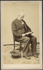 RARE ORIGINAL 1860s CDV OF HORACE GREELEY POLITICIAN & EDITOR ~ ALBANY NEW YORK picture