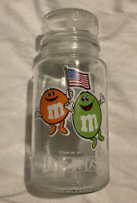 M&M Candy Jar 1984 Los Angeles Olympics Vintage Glass Anchor Hocking Hershey picture