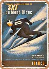 METAL SIGN - 1951 Mont Blanc International Ski Week France Vintage Ad picture