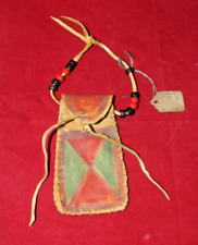 NATIVE AMERICAN BAG, TOBACCO or MEDICINE BAG Great Shape Cir.  1850's picture
