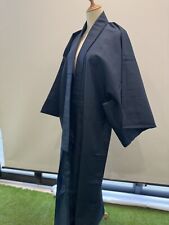 Japanese KIMONO Vintage Dress cardigan authentic robe Navy blue Men picture