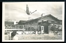 RPPC 1952 Sun Valley Idaho Swimming Pool Diver Vintage Postcard A31 picture