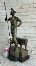 Original Large Warrior Battle Angry Lion Bronze Sculpture Figurine Hot Cast DEAL picture