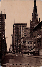 Antique 1910 Downtown Fourth St. Cincinnati Ohio Postcard w/Postage picture