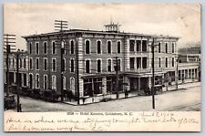 Goldsboro North Carolina~Hotel Kennon~Higgins Drug Co Store~Carriages~c1905 B&W picture