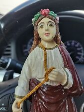 Religious Statue St FILOMENA Patron Resin Vintage Babies Anchors Roses Youth 90s picture