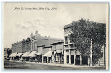 c1910 Main Street Looking West Miles Ciy Montana MT Antique Postcard picture