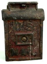 Red U.S. Mail Box Narrow Kenton AC Williams Coin Slot Bank Cast Iron 1912 - 1931 picture