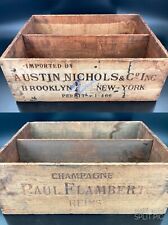Vintage Paul Flambert Reims, France Champagne Wood Crate Imported Brooklyn, NY picture