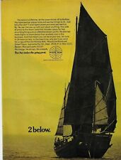 1969 Pan Am Airline Hong Kong Junk Mediterranean Yacht Yellow Color Vintage Ad picture