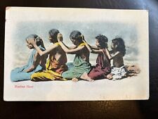 India Madras Hunt Indian Checking Hair Antique Vintage Postcard c1901 Germany picture