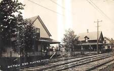 BAY VIEW BAYVIEW Michigan postcard RPPC Emmet County town railroad tracks 1912 picture