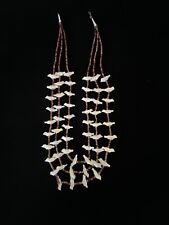 Vintage Zuni Native American Fetish Necklace 3 Strands MOP And Silver Beads picture