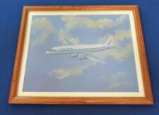 United Airlines, Framed Lithograph DC6 Airliner, LE, Signed, 21 3/4