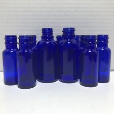 LOT of 12 Small Vintage Cobalt Blue Medicine Bottles Pre-owned No Droppers picture