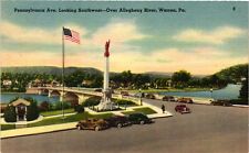 Vintage Postcard- Pennsylvania Ave of Allegheny River, Warren, PA Early 1900s picture