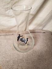 Richard e Bishop Signed Canadian Goose Geese Glass Vase picture