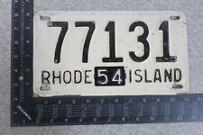1954 54 RHODE ISLAND RI LICENSE PLATE TAG # 77131 picture