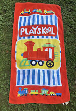 Playskool Beach Towel Jay Franco 80s Taiwan Cotton Vintage 30 X 57 Train picture