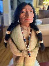 VTG Skookum (Bully Good) Native American Indian Doll Male 13” 1940s Labeled picture