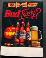VINTAGE 1993 BUDWEISER BEER HALLOWEEN TABLE BAR TENT STANDUP MINT NEW OLD STOCK picture