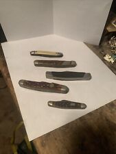 Lot of 5 Antique Pocket Pen Knives SCHRADE Etc picture