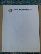 6 Sheets of Pabst Brewing Company Peoria, IL Unused Stationary  picture