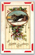 Postcard Happy Christmas - Embossed 1909 picture