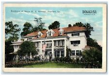 1927 Residence Of Mayor W.H. Sullivan Bogalusa Louisiana LA Posted Flag Postcard picture