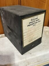 Vintage 60s Pharmacy Prescription File Box McCracken Lg Size Apothecary Decor picture
