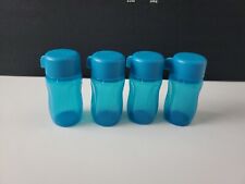 Tupperware Mini ECO Candy Snack Bottle Peacock Blue 3oz/ 90ml Set of 4 picture