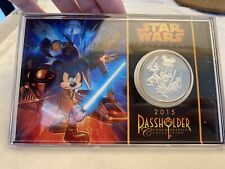 Disney Passholder 2015 Star Wars Weekend Silver Plated Commemorative Coin picture