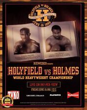 Evander Holyfield VS Larry Holmes - 1992 - Boxing Poster - Metal Sign 11 x 14 picture