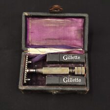 Antique 1912 Gillette Silver Old Type Standard Set Canada Patent Serial C146406 picture