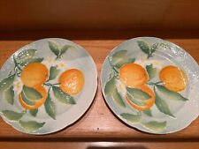 Antique MAJOLICA Faience Fruit Plate St Clement FRANCE 8.25