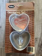 Vintage FOLEY Cookie Cutters Hearts Aluminum NOS  picture