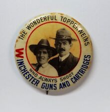 Original 1904 The Wonderful Topperweins Winchester Advertising Pinback Button picture