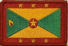 GRENADA Flag Tactical Patch With Hook & Loop Fastener Red Border #01 picture