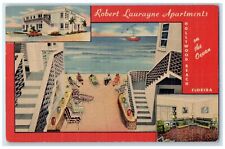 1954 Robert Laurayne Apartments Hollywood Beach Florida FL Vintage Postcard picture