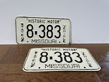 MATCHING PAIR (2) OF MISSOURI HISTORIC VEHICLE LICENSE PLATE picture