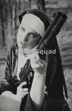 Picture Photo Pinup Sexy Gun Nun Weird God Girl Scary Strange 7736 picture
