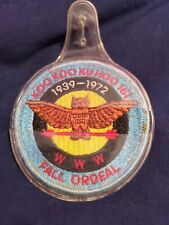 Boy Scout 161 Koo Koo Ku Hoo Patch Rare BSA Fall Ordeal 1972 & Protective Holder picture