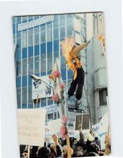Postcard President Carter is burned in effigy by Iranian revolutionaries, Iran picture