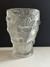 Josef Inwald Barolac Vase Satin glass Circa 1930s w/ Allover Cherry design picture