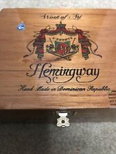 Vintage Wooden Cigar Box 'A Fuentes Hemingway' 7.5